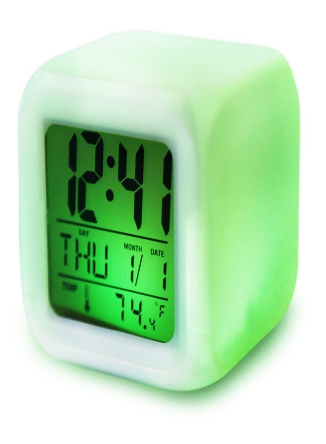 RB Mall 7 Colour Changing LED Digital Alarm Clock with Date, Time, Temperature for Office Bedroom - Image 5
